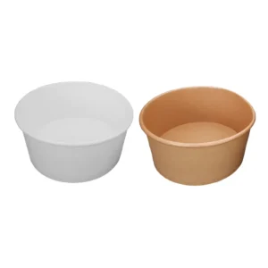 Techno Paper Bowl 23oz Putih & Kraft / Mangkok kertas / paper soup / mangkok ramah lingkungan
