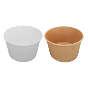 Techno Paper Bowl 28oz Putih & Kraft / Mangkok kertas / paper soup / mangkok ramah lingkungan